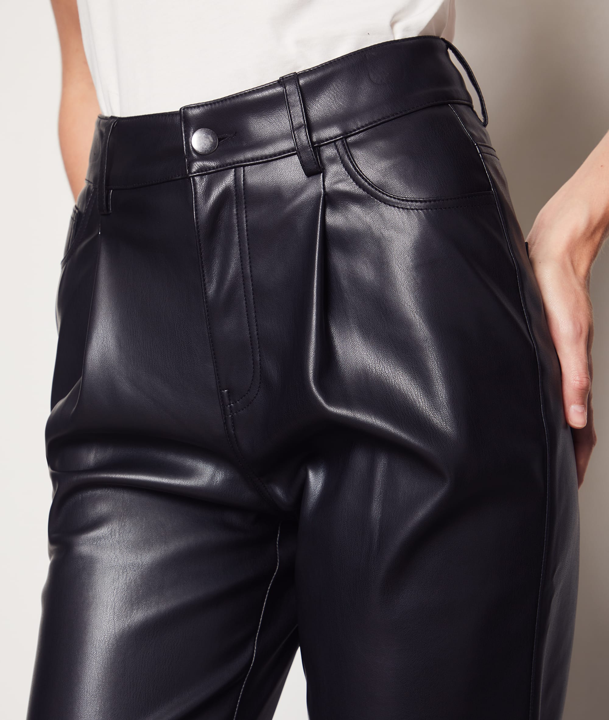 Kunstlederhose weiten Clearance